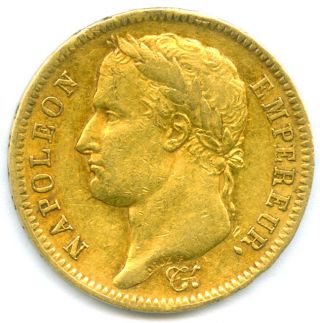 1812 - A (paris) Gold 40 Francs Of Napoleon Bonaparte photo