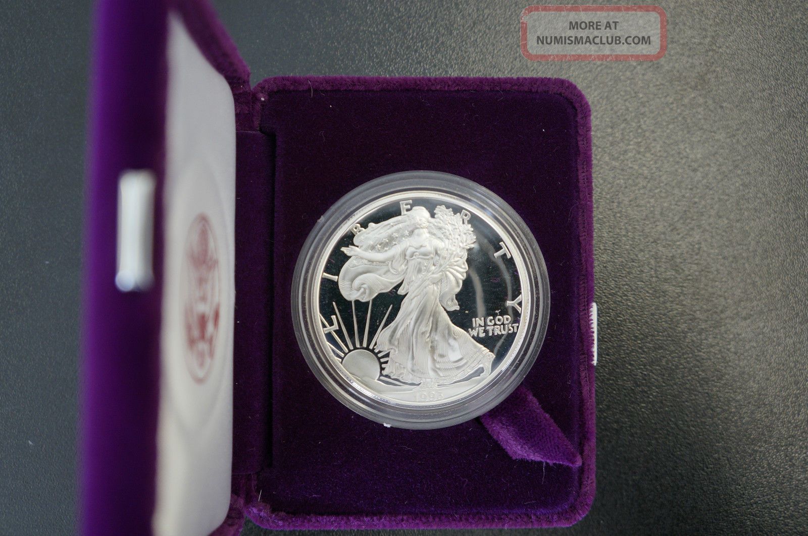 1993p American Eagle One Ounce Proof Silver Bullion Coin W/box And
