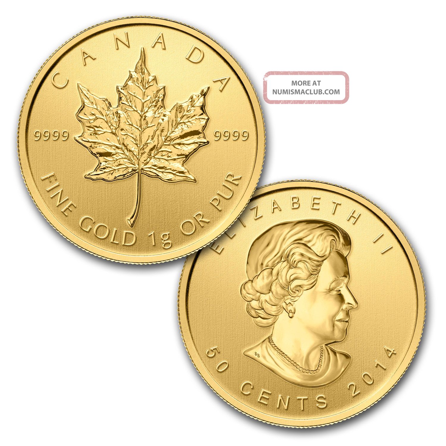 1 Gram Gold Canadian Maple Leaf Coin - Maplegram25™ - Sku 85582