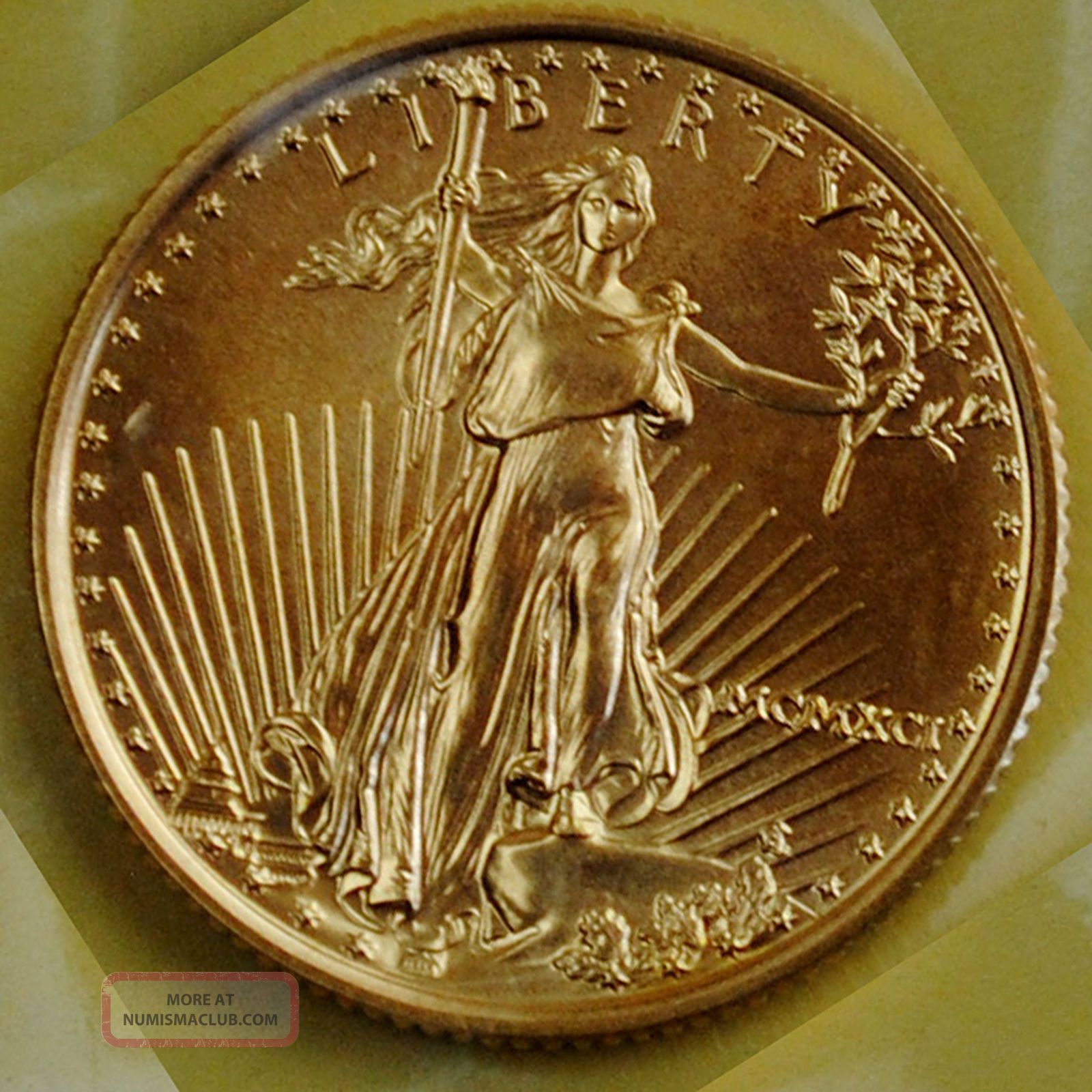 1991 American Gold Eagle 1/4 Oz 99. 999 Pure Gold Coin Bullion 10 ...