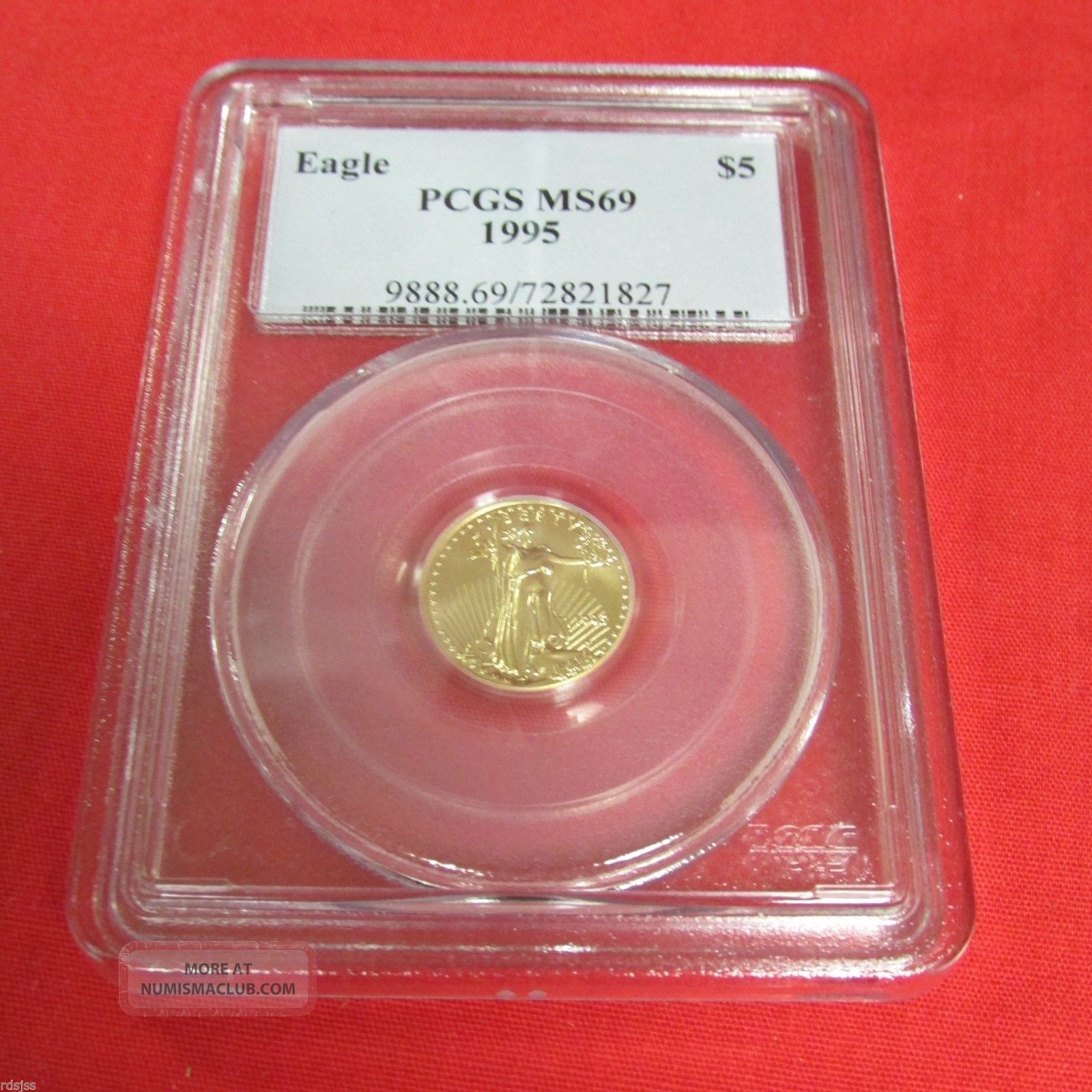 Pcgs Ms69 $5 American Eagle Gold Piece 1995 9888. 69/72821827