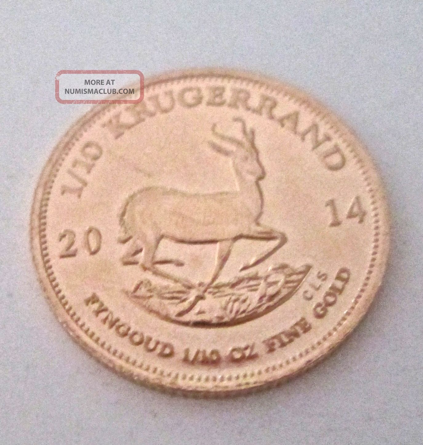 1/10th Oz. Gold Krugerand Coin 2014