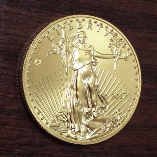 2012 Gold 1/2 Oz American Eagle $25 Coin With Scratch photo