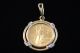 1987 Us Gold $5 Eagle In 14k Gold & Diamond Pendent Gold photo 2