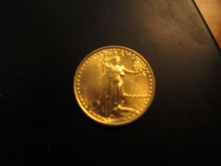 1987 1/10 Oz Gold American Eagle Bu photo