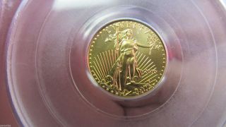 2010 American Gold Eagle $5 Coin Pcgs First Strike Graded Ms70 Perfect photo