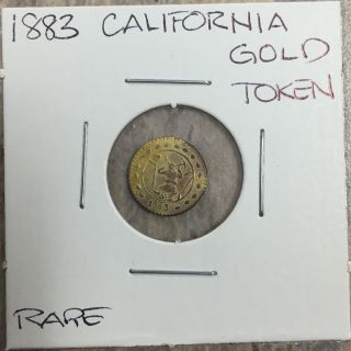 1883 California Gold Coin Fractional Token - Octagonal photo