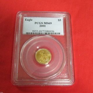 Pcgs Ms69 $5 American Eagle Gold Piece 2001 9965.  69/73980056 photo