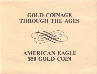1/10 Oz Fine Gold Saint - Gaudens Double American Eagle $5 Coin 1986 photo