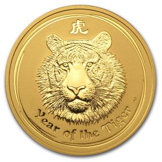 2010 2 Oz Gold Australian Lunar Year Of The Tiger Coin - Sku 54833 photo