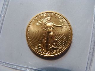 2014 American Gold Eagle $10 1/4 Oz Ch Bu photo