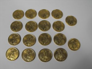 (18) 1/4 Oz $10 Gold American Eagle Low Mintage Better Date Coin 1994 photo
