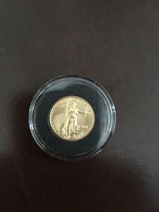 1/10 Oz.  2014 American Gold Eagle $5 Coin photo