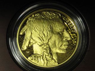 2013w Proof Gold Buffalo With Both Boxes Nocoa 18594 Mintage Fresh Ungraded Coin photo
