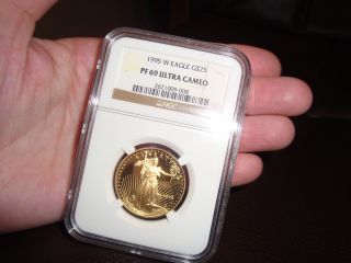 1995 - W $25 Proof Gold American Eagle Pf69 Ngc photo