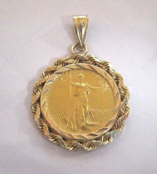 1987 10th Ozt Gold Coin In 14kt Gold Bezel Must Have Great Investment See Photos photo