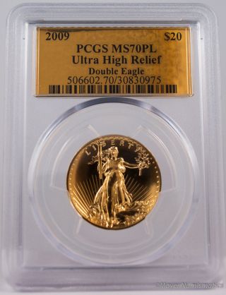 2009 $20 Gold Double Eagle Ultra High Relief Pcgs Ms70 Pl Proof - Like photo