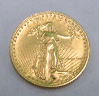 1987 (mcmlxxxvii) 1/10 Oz American Gold Eagle $5 5 Dollars Coin photo