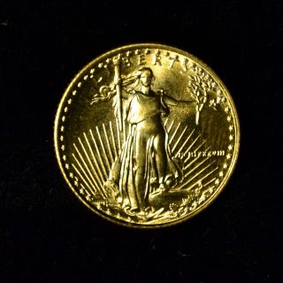 1988 American Eagle 1/10th Oz Fine Gold 5 Dollars Coin United States Bullion photo