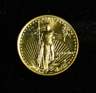 1991 American Eagle 1/10th Oz Fine Gold 5 Dollars Coin United States Bullion photo