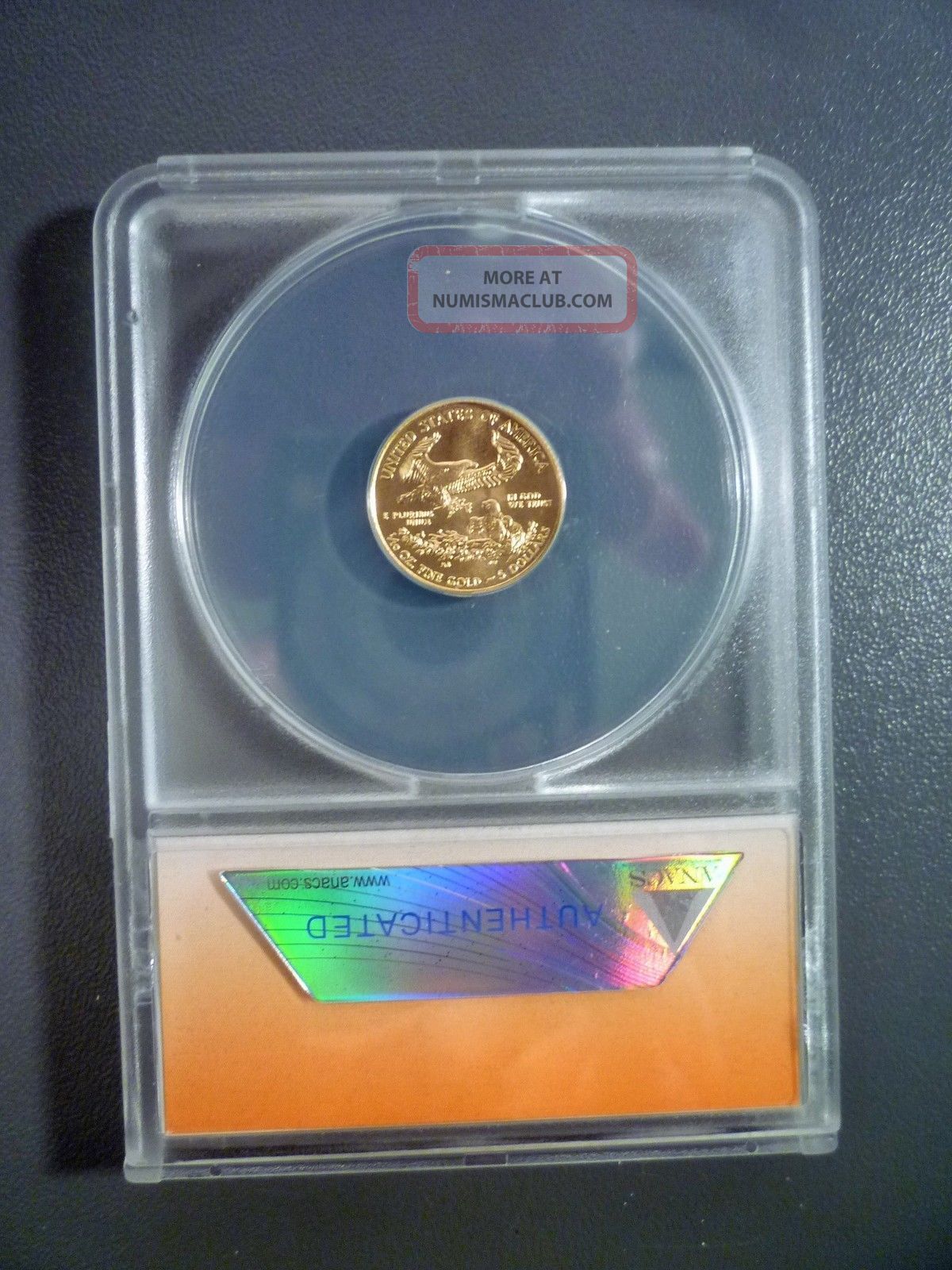 2009 $5 Gold American Eagle 1/10 Oz Gold Anacs Ms70 First Day Of Issue