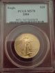 2004 $25 1/2 Oz American Gold Eagle Pcgs Ms 70 Gold photo 2