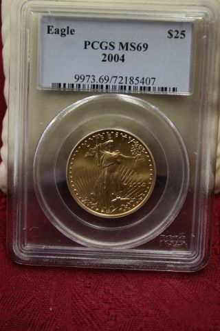 2004 $25 American Eagle 1/2 Oz Pcgs Ms69 photo