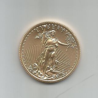 2014 1/4 Oz Gold American Eagle Coin Uncirculated Bullion photo