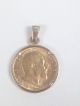 22ct & 9ct 1909 Half Sovereign Solid Gold Coin Pendant Gold photo 1