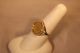 10 Kt Yellow Gold Ring & 1/20 Gold Con Guardian Angel Look Gold photo 2