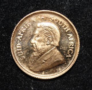 1980 South Africa 1/10 Ounce Gold Krugerrand.  999 Fine Gold Cb1 photo