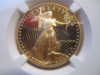 1988 P $25 American Gold Eagle,  Ngc Proof 68 Uc,  Low Mintage,  1/2 Oz. , photo
