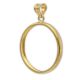 14k Gold Prong Polished Coin Bezel - 14 Mm - Sku 63636 Gold photo 1