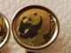 2001 China Panda 20 Yuan 1/20 Oz Gold Coin Cuff Links Gold photo 1