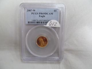 2007 - W Proof 1/10th Oz.  Gold Eagle Pcgs Pr69 Dcam. photo