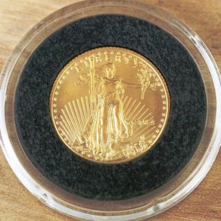 2014 1/10 Troy Oz Fine Gold American Eagle $5 Coin Item 938 photo
