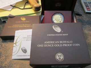 2014 One Ounce Gold Proof American Buffalo And Paper photo
