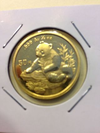 1998 1/2 Ounce Gold Panda.  999 Pure Gold Coin Bullion 50 Yuan.  Very Rare photo