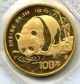 1987 Chinese Gold Panda 100 Yuan 1 Oz.  999 Fine Gold Hucky Gold photo 1