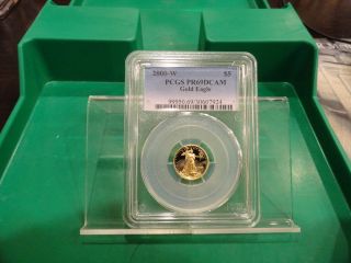 2000 - W $5 Gold 1/10th Oz.  American Eagle Pr 69 Dcam Pcgs photo