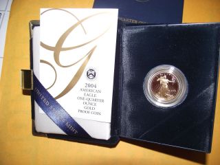 2004 American Eagle One Quarter Ounce Proof Gold Bullion Coin photo