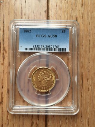 1882 Pcgs Au58 Liberty Head $5 Gold photo