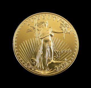 Uncirculated 1993 1/2oz $25 Gold Eagle Coin photo