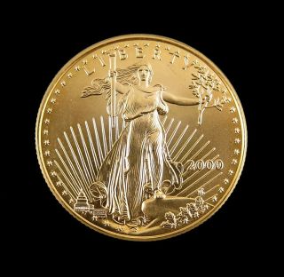 Uncirculated 2000 1/2oz $25 Gold Eagle Coin photo
