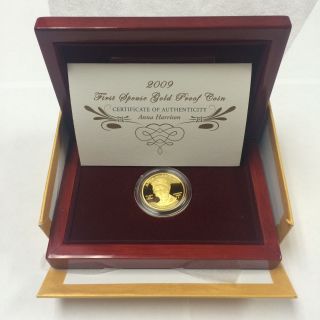 2009 $10 Anna Harrison First Spouse Gold Proof Coin photo
