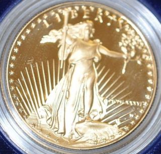 1988 1 Oz $50 American Eagle Gold Bullion Proof Coin And Papers. photo