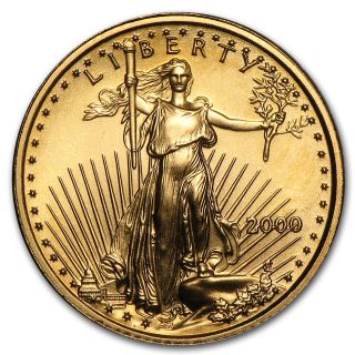 2000 1/10 Oz Gold American Eagle Coin - Brilliant Uncirculated - Sku 7248 photo