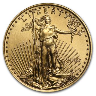 2009 1/4 Oz Gold American Eagle Coin - Brilliant Uncirculated - Sku 48685 photo