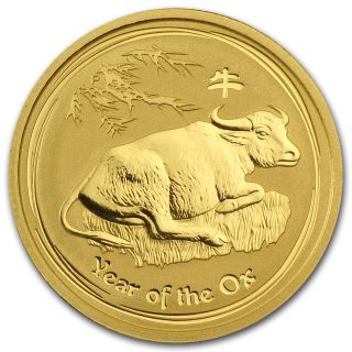 2009 1/4 Oz Gold Australian Perth Lunar Year Of The Ox Coin - Sku 43917 photo