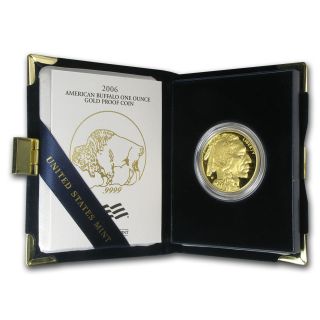 2006 - W 1 Oz Proof Gold Buffalo Coin - And Certificate - Sku 15298 photo